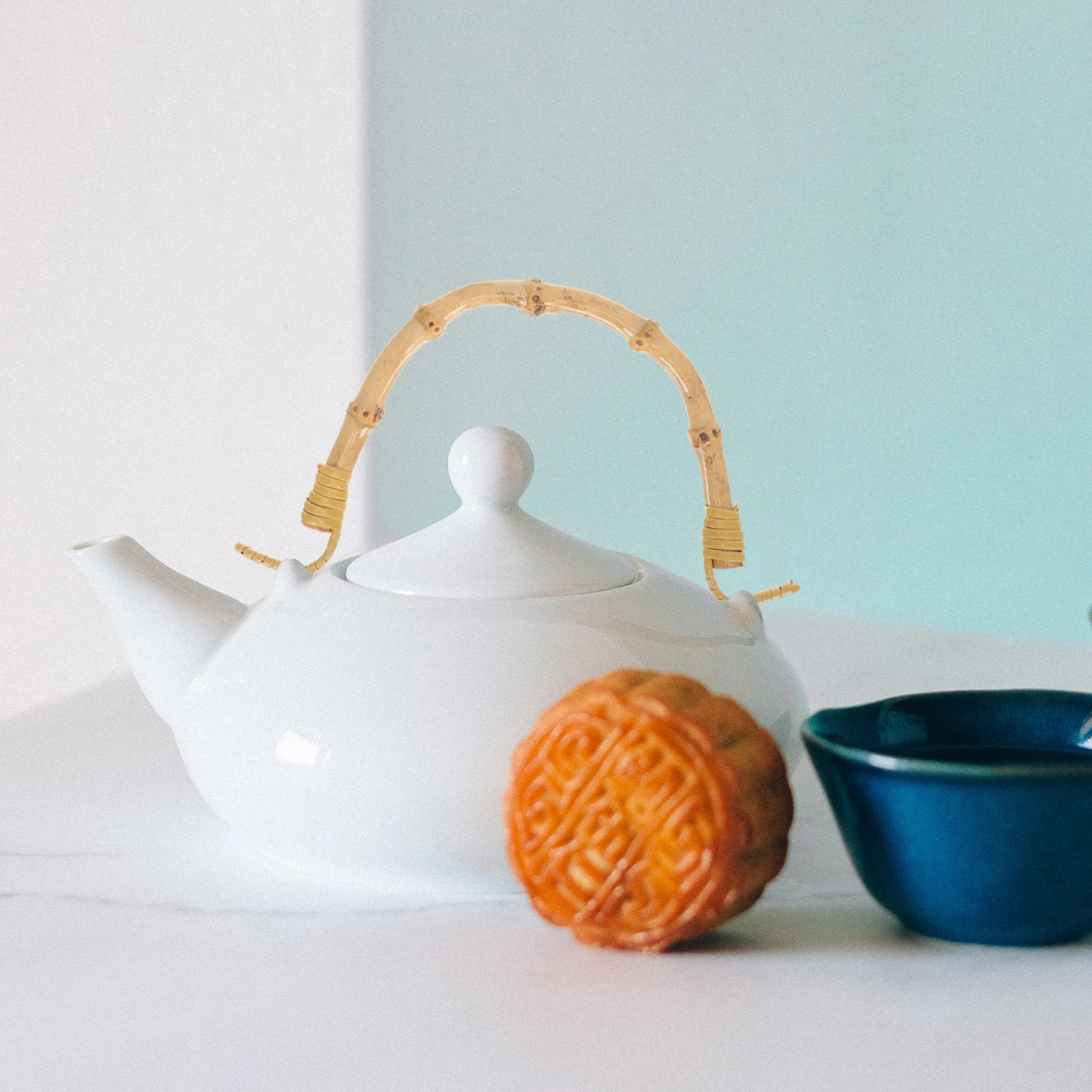 

4 Pcs Teapot Handle Replacement Bamboo 20CM Heat Resistant Kettle Grip Vintage Handles Wear Resistant Long Service Time