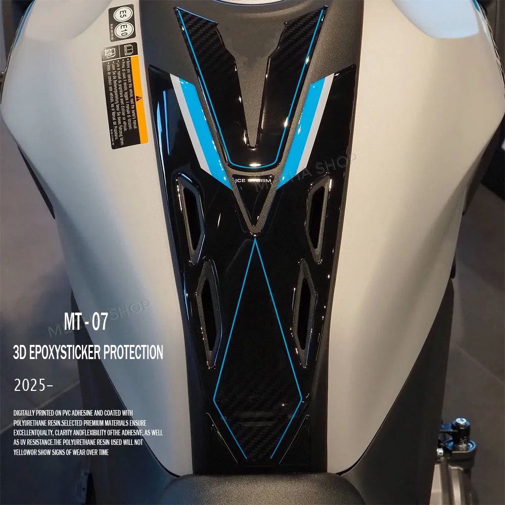 

Motorcycle Accessories Fuel Tank Protector For MT-07 2025 Tank Pad Sticker MT 07 3D Epoxy Resin Decal