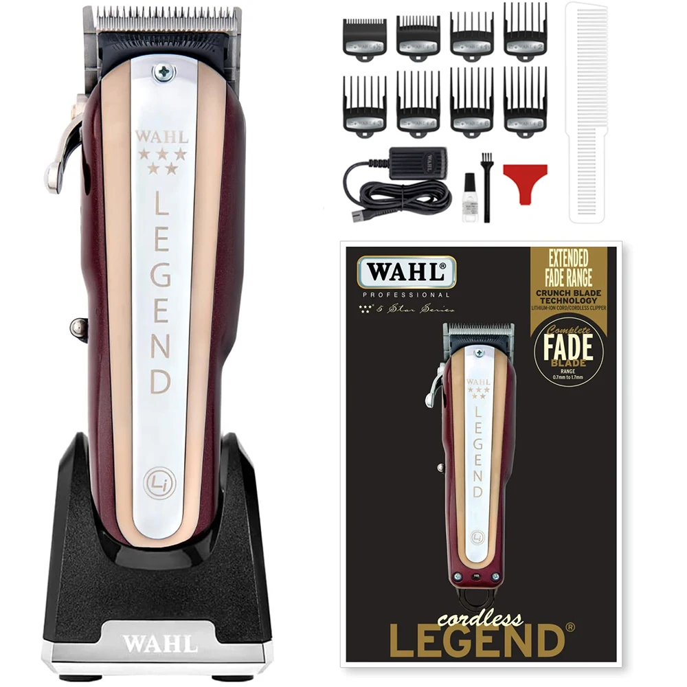 Wahl Professional 5 Star 8594 Legend Cordless Hair Clipper With Stand Charger For Barbers and Stylists