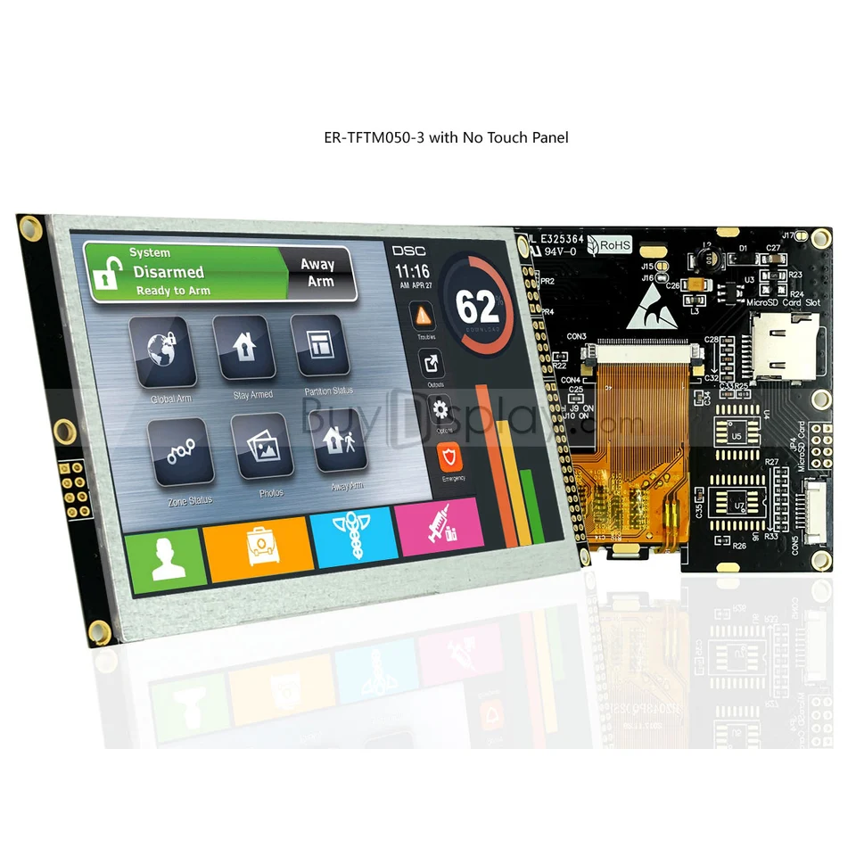 5 Inch TFT LCD Module 800x480 Display W/RA8875 Controller I2C