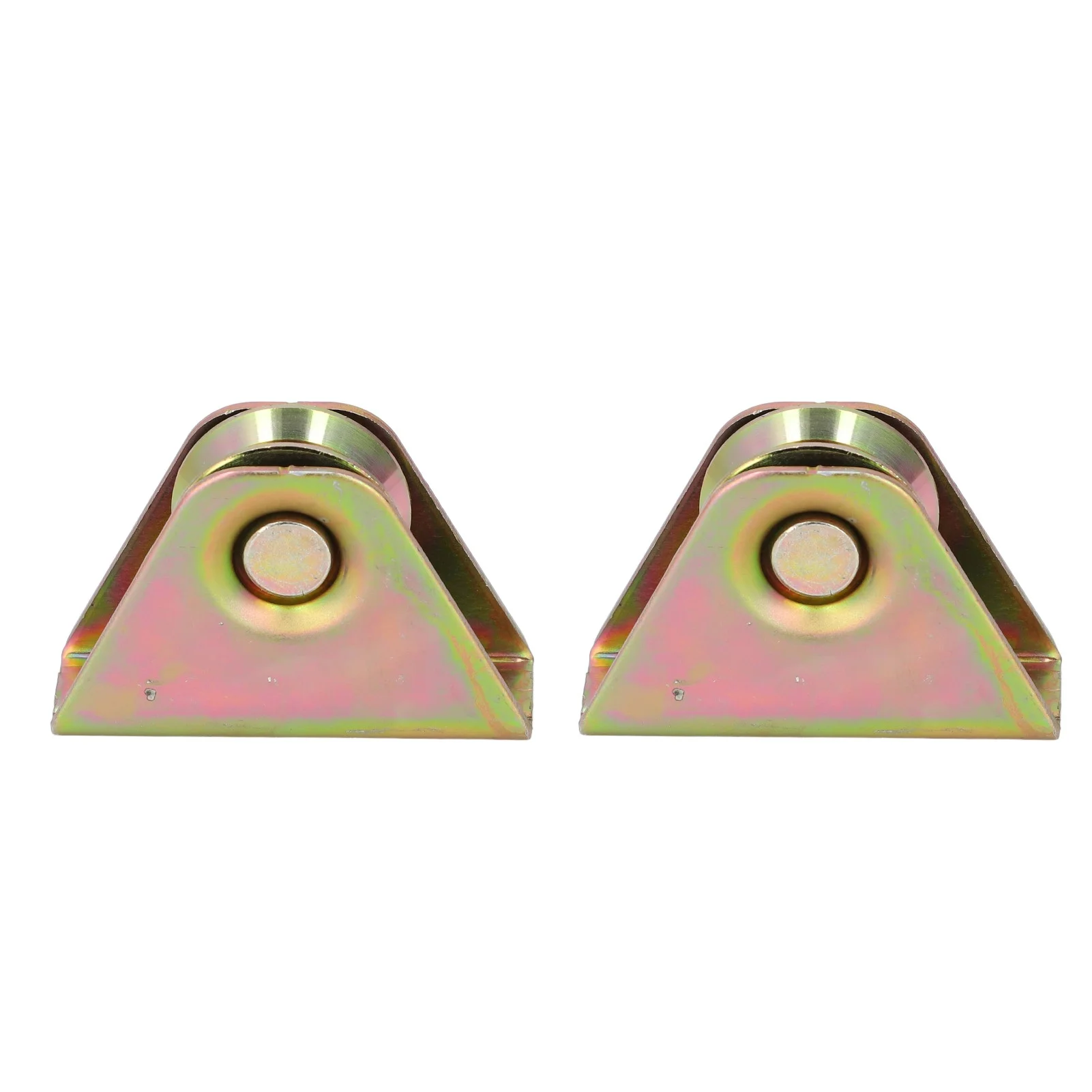 2PCS V Groove Wheel Pulley 38mm Galvanized Alloy Steel Track Rail Fixed Pulley for Induatry