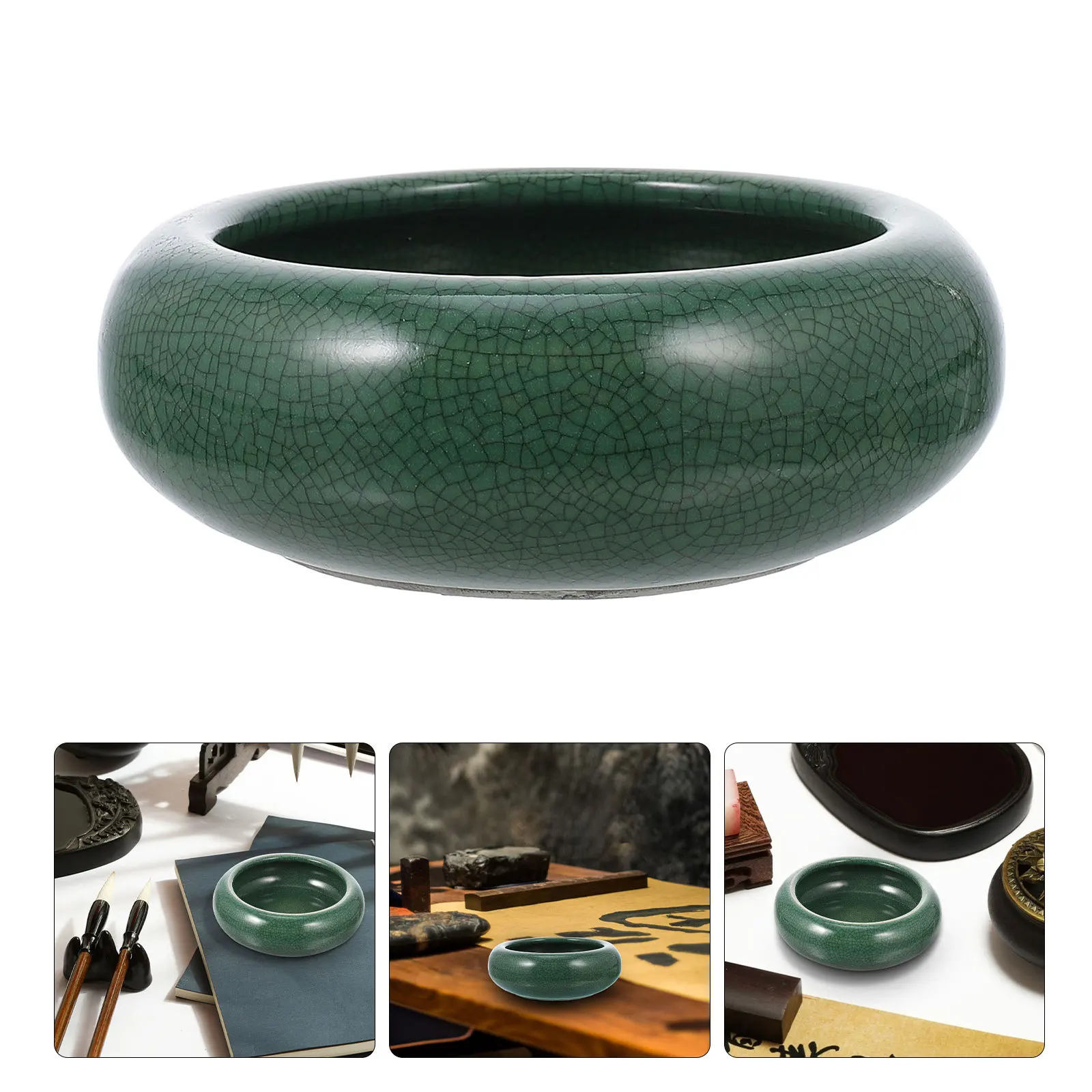 

Ceramic Ink Brush Washer Lightweight Durable Portable Ink Tray for Painting Home Sumi Brush Washing Tool Home Sumi-Brush Washer