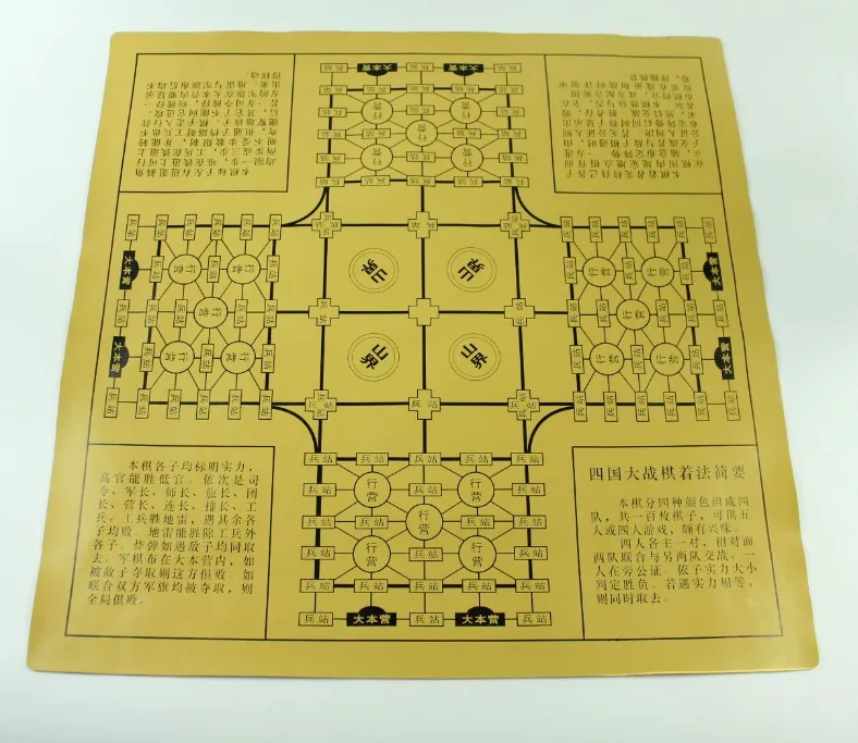 The military chessboard of four countries can be folded without any odor or chess pieces