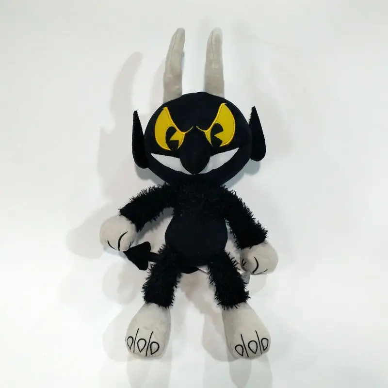 Cuphead The Devil Boss Plush Doll Black Demon Cartoon Game Character Stuffed Toy Soft PP Cotton Collectible Gift