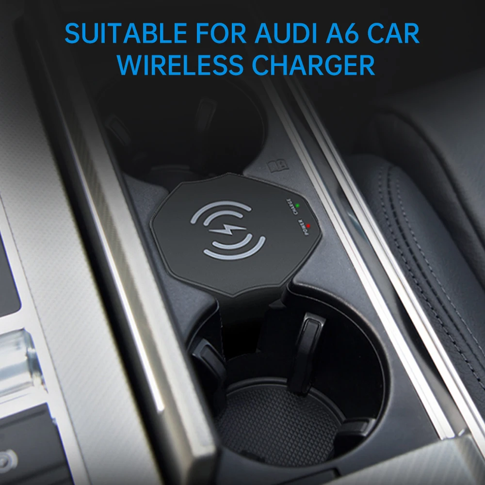 15W Car wireless charger for Audi A6 A7 S6 S7 2019-2023 wireless phone charger fast charger charging pad panel phone holder