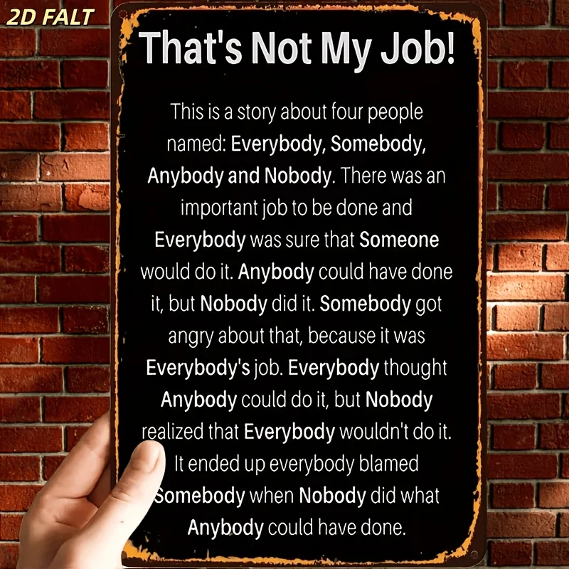CIFBUY Funny Retro Not My Problem Aluminum Wall Art Waterproof Durable Metal Sign For Home Office Bathroom Decor