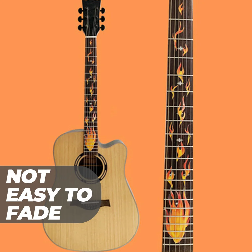 

2pcs Guitar Stickers Self-Adhesive Fretboard Decals For Electric Acoustic Guitar Decorative Patch Musical Instrument Decoration