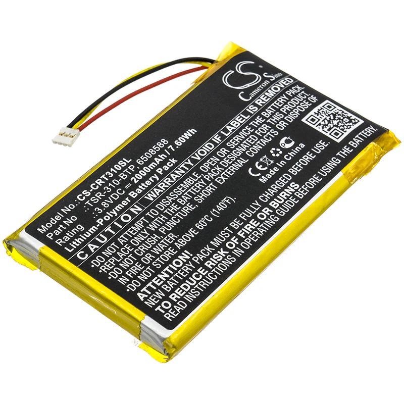 

Cameron Sino 3.8V 2000mAh Remote Control Battery TSR-310-BTP 6508588 for Crestron TSR-310, TSR-310 Handheld Touch Screen Remote