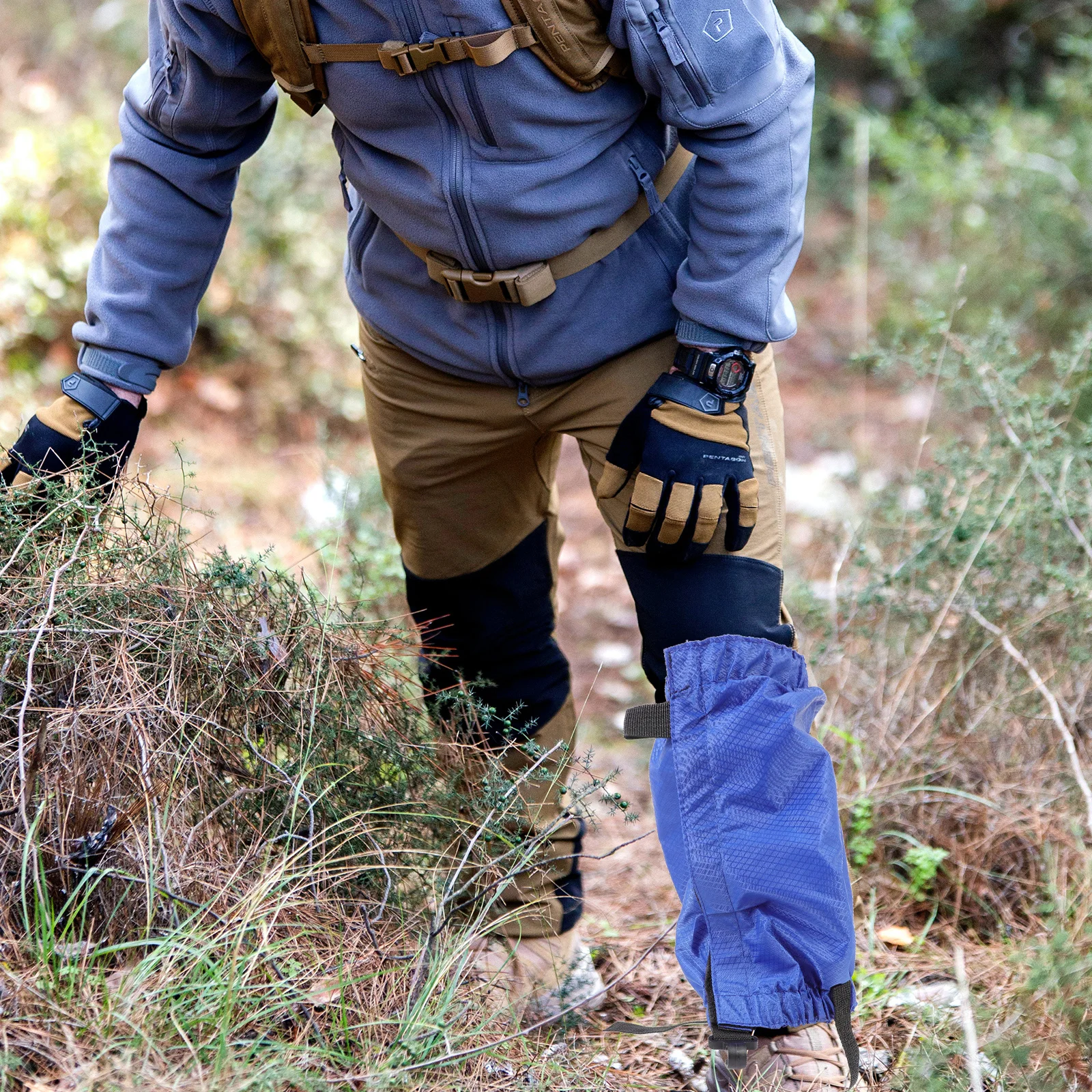 

1 Pair Waterproof Leg Gaiters Adjustable Outdoor Leg Covers For Hiking Climbing Fishing Hunting Snow Defense Gaiters