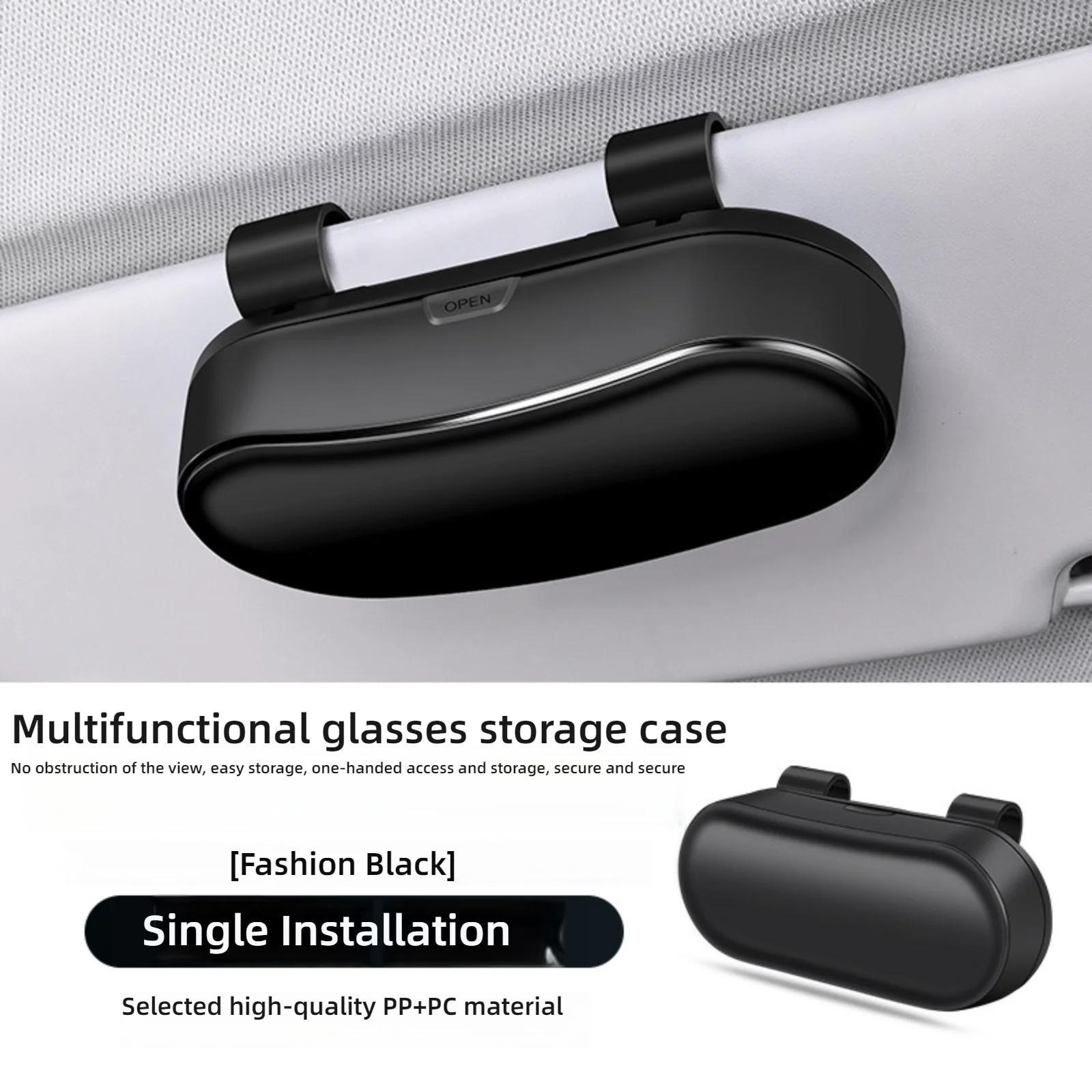 Car Glasses Box Portable Car Sunglasses Holder Car Driving Glasses Holder Eyeglass Case Sun Visor Multifunctional Storage Box