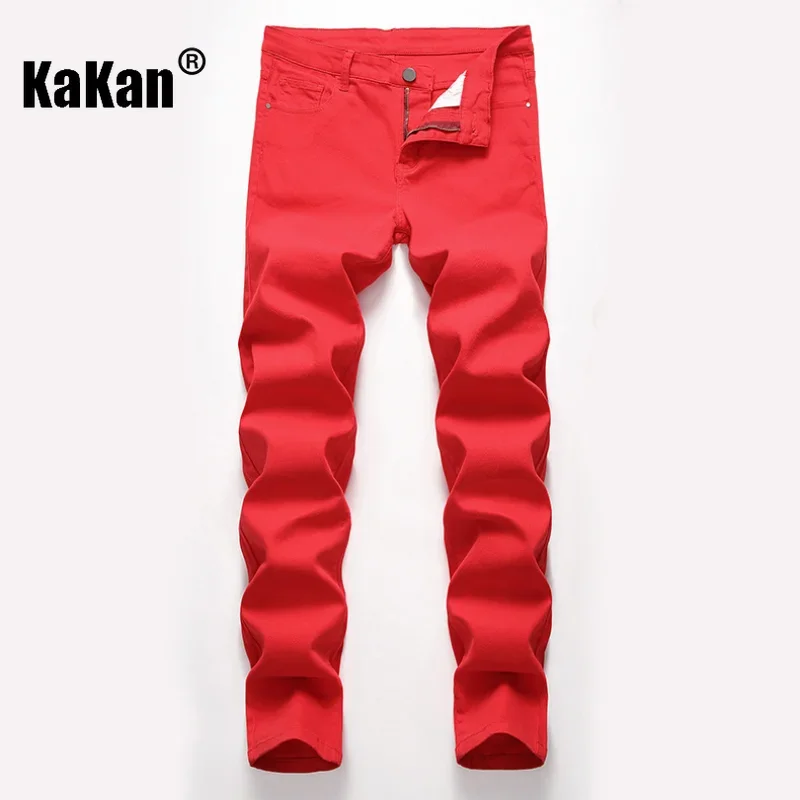 Kakan - European and American Summer New High Stretch Jeans for Men, Multi-color Cotton Stretch Casual Long Jeans K36-111