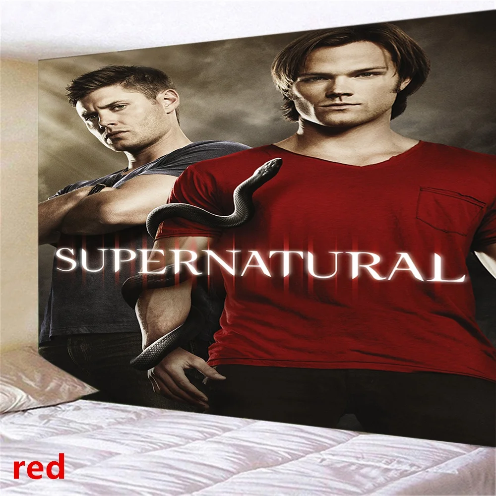 TV Series Supernatural Wall Hanging for Bedroom Living Room Hall Wall Painting Tapestry 95x73cm Wall Tapestry Decoration