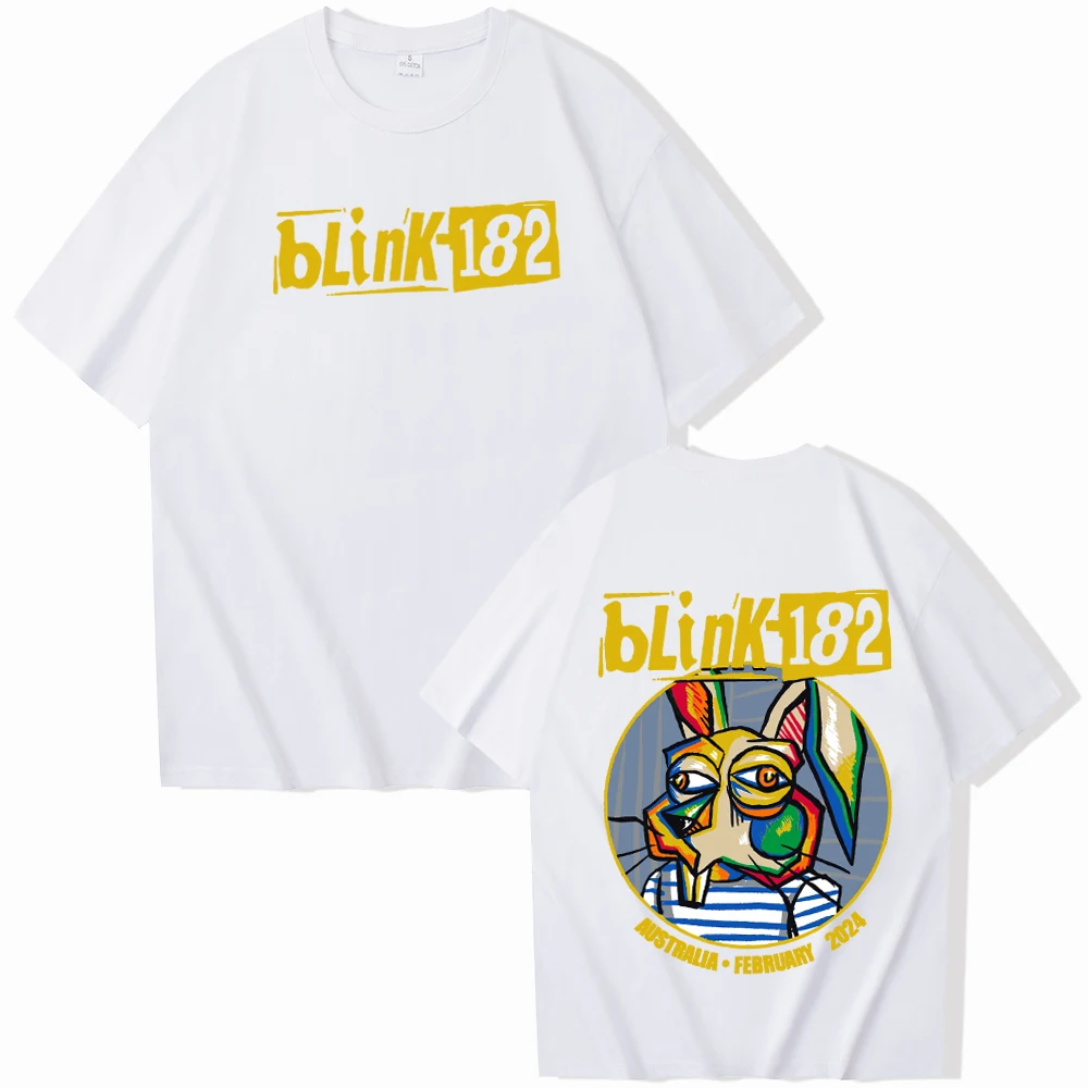 Blink182 Concert Shirt Blink182 Shirt Australia On February Tour Shirt Blink182 Merch Gift for Fan O-Neck Short Sleeve Shirts