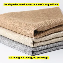 GHXAMP 1.45Meter*0.5Meter For Guitar Speaker Mesh Cover Double layer Antique Linen Cloth Translucent Sound Backdrop Beige light