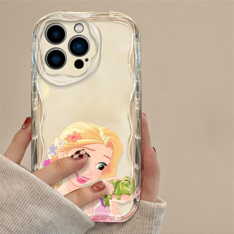 Disney Rapunzel Cover For Apple iPhone 15 14 13 12 11 Pro X XR XS Max Plus 8 7 Plus SE Wave Oil Phone Case