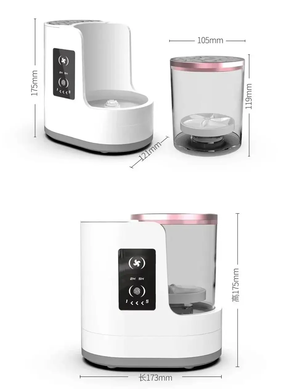 เครื่องทำความสะอาดแปรงแต่งหน้าไฟฟ้าแบบ USB 3-in-1 พร้อมอุปกรณ์รองรับการอบแห้งอัตโนมัติ - เครื่องมือทำความสะอาดและอบแห้งแปรงแต่งหน้า