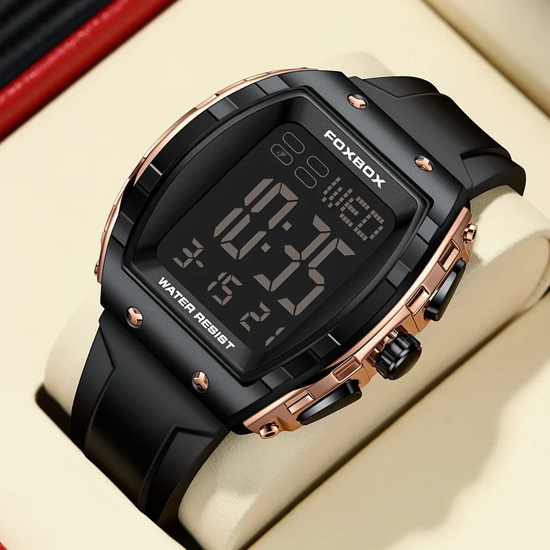 LIGE رجل جديد ساعة عسكرية رياضية التقويم الساعات الرقمية موضة LED مضيئة مقاوم للماء كرونوغراف الساعات الإلكترونية الرجال