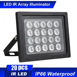 Illuminatore IR per telecamera di sicurezza CCTV 20pcs Array IR led illuminatore visione notturna grandangolare a lungo raggio impermeabile all'aperto