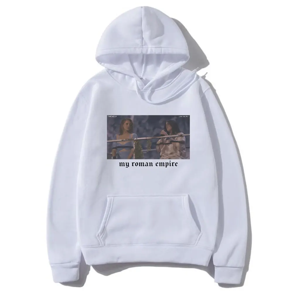 Lana Del Rey and Hit Me Hard and Soft My Roman Empire Graphic Print Hoodie Men's Hip Hop Casual Pullover Male Oversized Hoodies