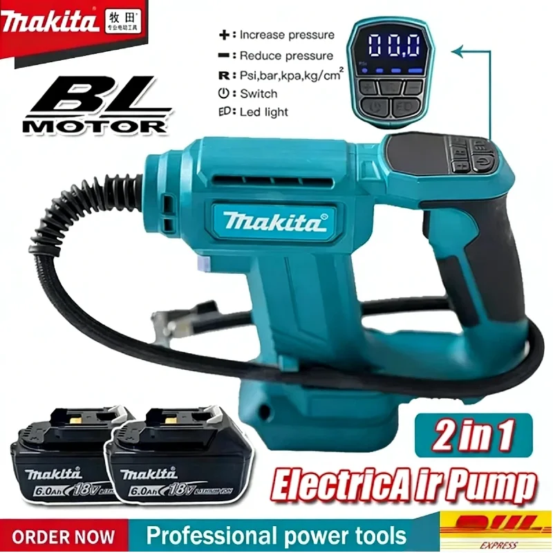 

Makita Air Compressor Air Pump Portable Car Tire InflatorWith Digital Display Inflatable Pump For 18V Bettery Tool