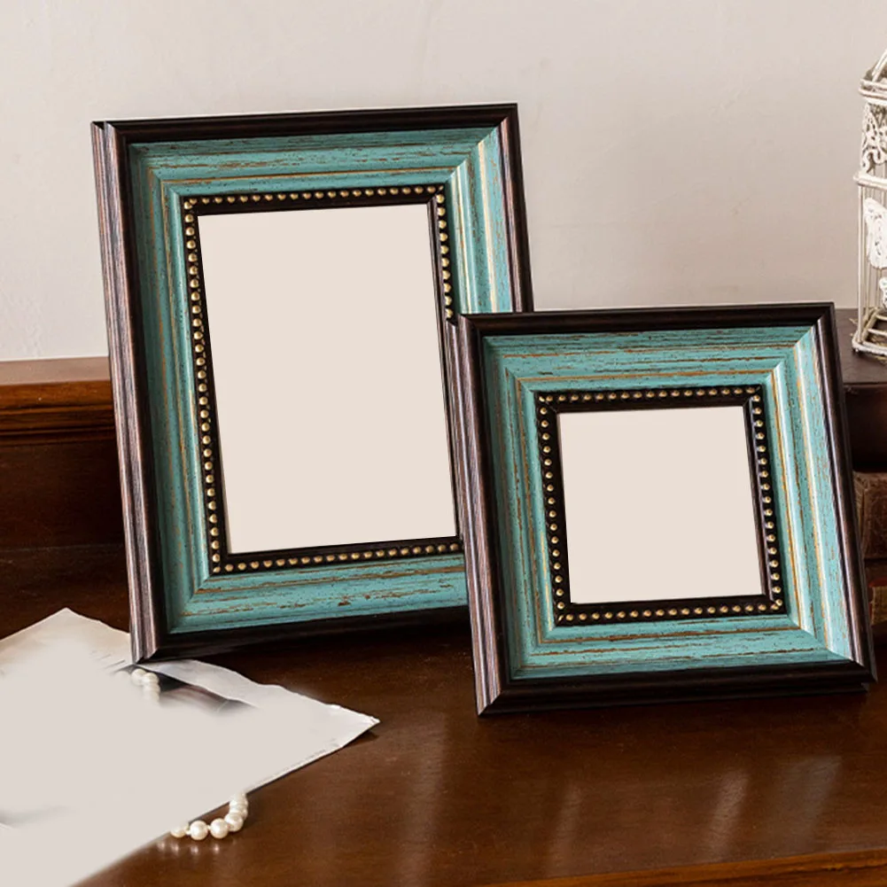 Resin Photo Frame Designed for Flexible Placement with Card Slot Back Securing 5x7 Photos in For Table or Wall Settings