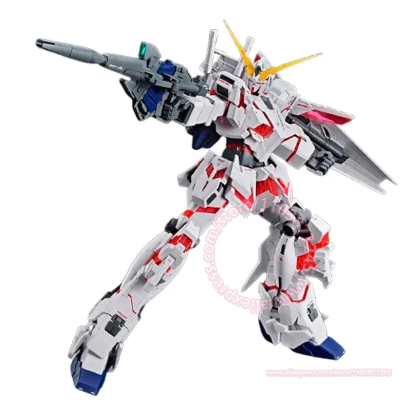 Bandai unicórnio gundam mega tamanho 1/48 modo de destruição montado brinquedo ornamento decoração presente aniversário das crianças figura ação