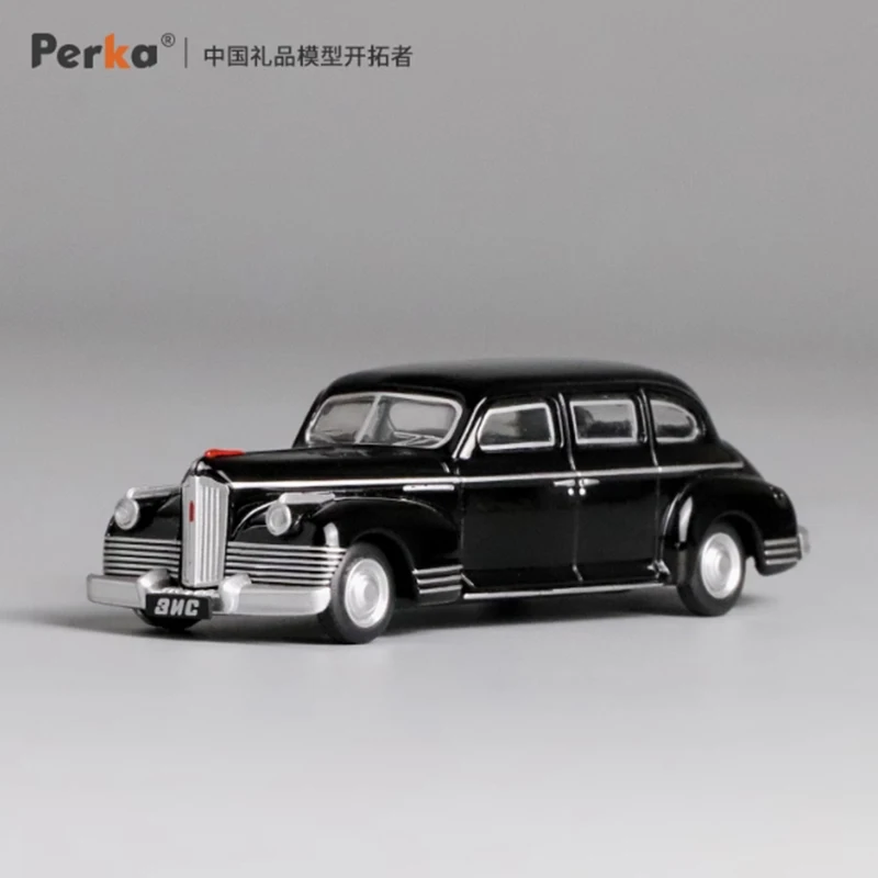 Perka 1:64 مقياس GIS ZIS-110 سيدان سبيكة محاكاة نموذج سيارة مجموعة ثابتة الديكور هدايا العيد اللعب هدية تذكارية