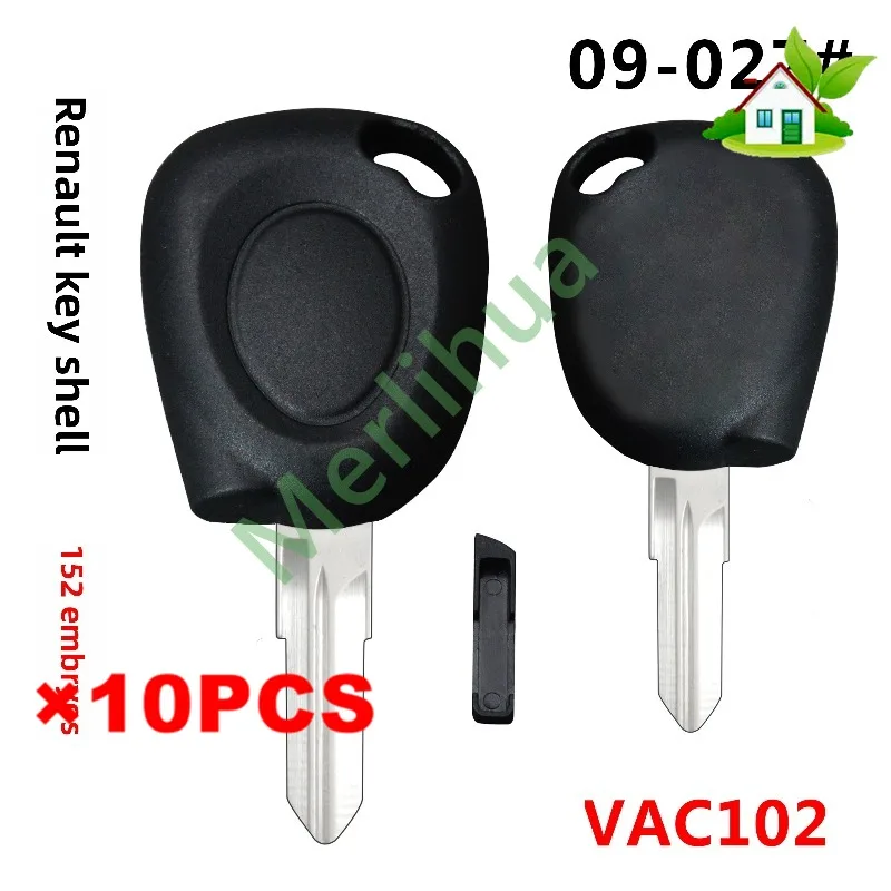 FOR Renault VAC102 Remote Key Fob Shell Replacement Housing Compatible With 152 Uncut Key Blank