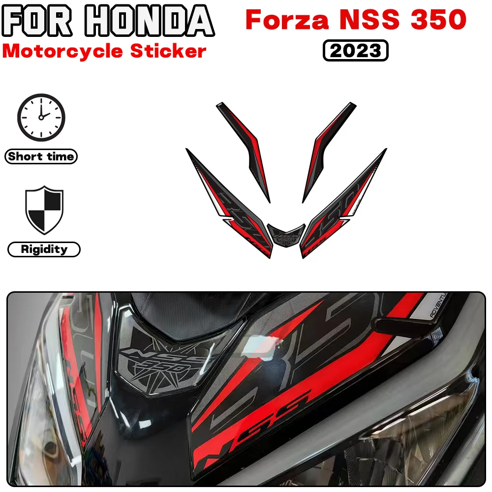 

For HONDA Forza NSS 350 2023 Motorcycle Accessories Front Fairing Sticker Decoration Decal Kit 3D Resin NSS 350 LOGO