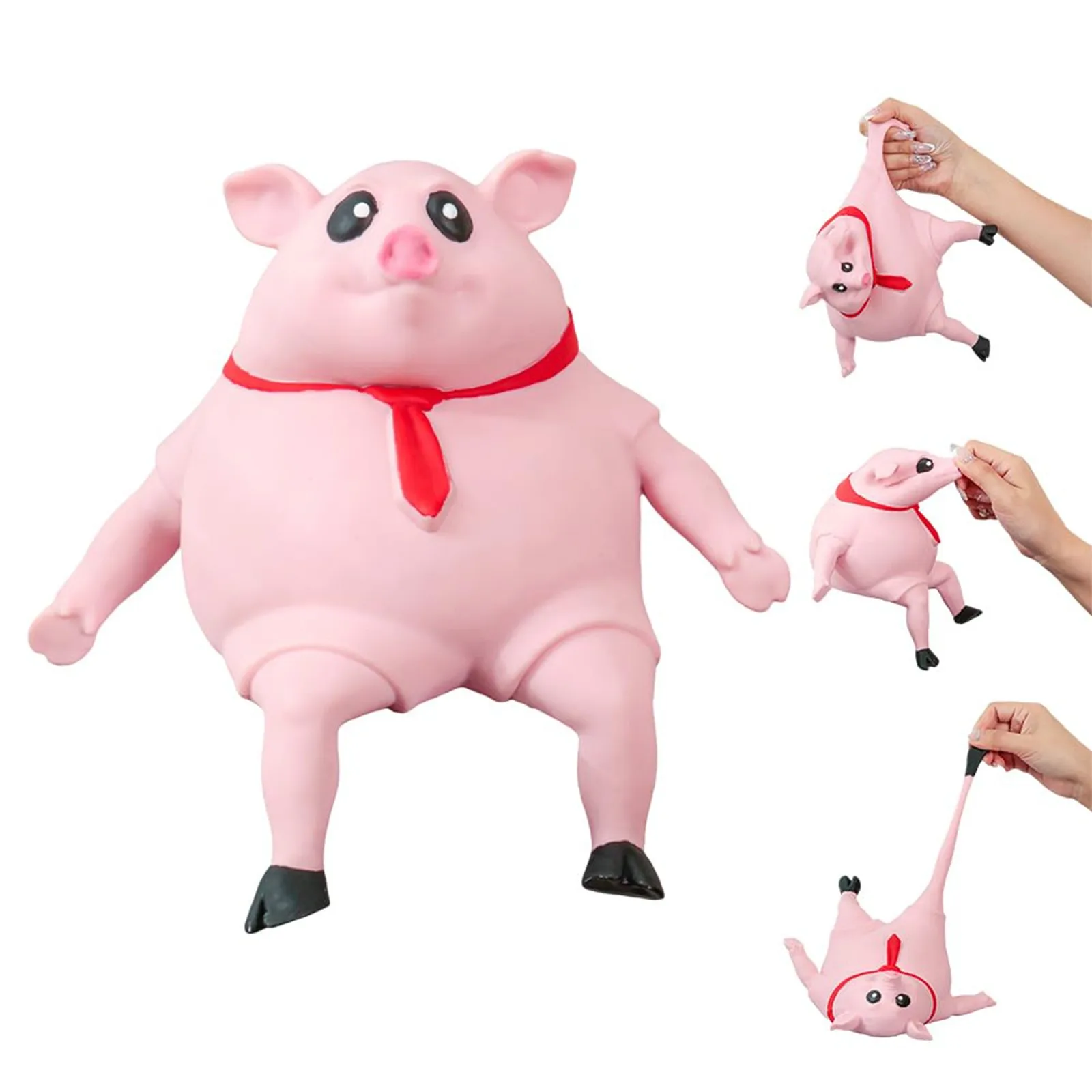 Squishy Pig Elastic Antistress Decompression Animal Toy Creative Anti-stress Pig Strech Dolls Elastic Toy Kid Birthday Xmas Gift