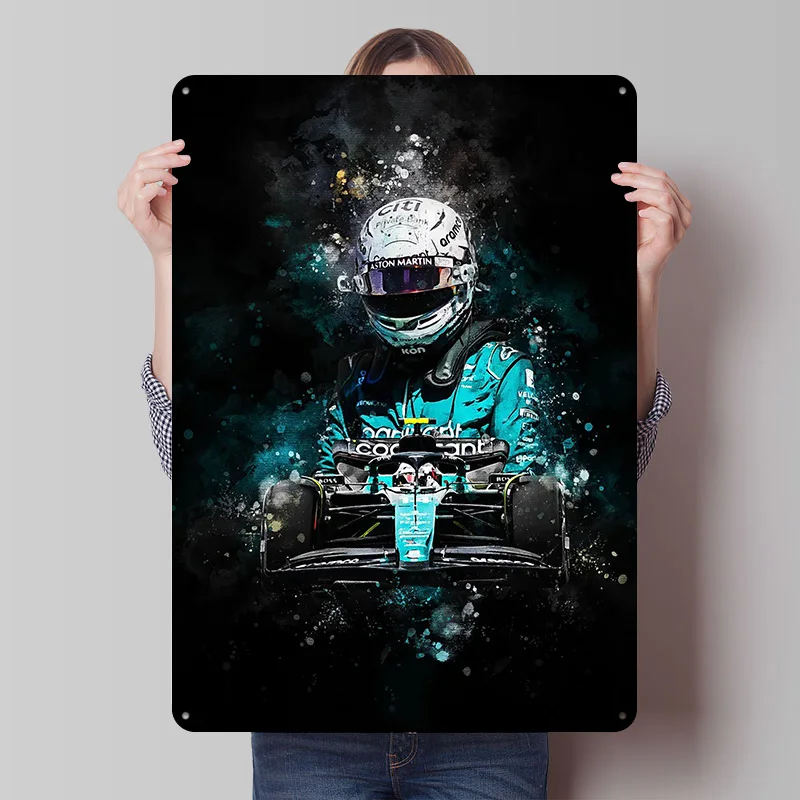 سباق تين تسجيل جدار ملصق فني ديكور المنزل علامات معدنية خمر للرجل كهف الديكور ركن القهوة بار الأشياء لتصميم الغرفة #1