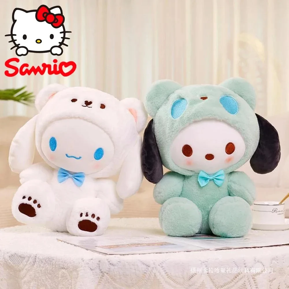 

25 см кавайная Sanrio Kuromi Cinnamoroll Hello Kitty мой Мелодия перекрестная одежда искусственная мультяшная плюшевая игрушка рождественские подарки