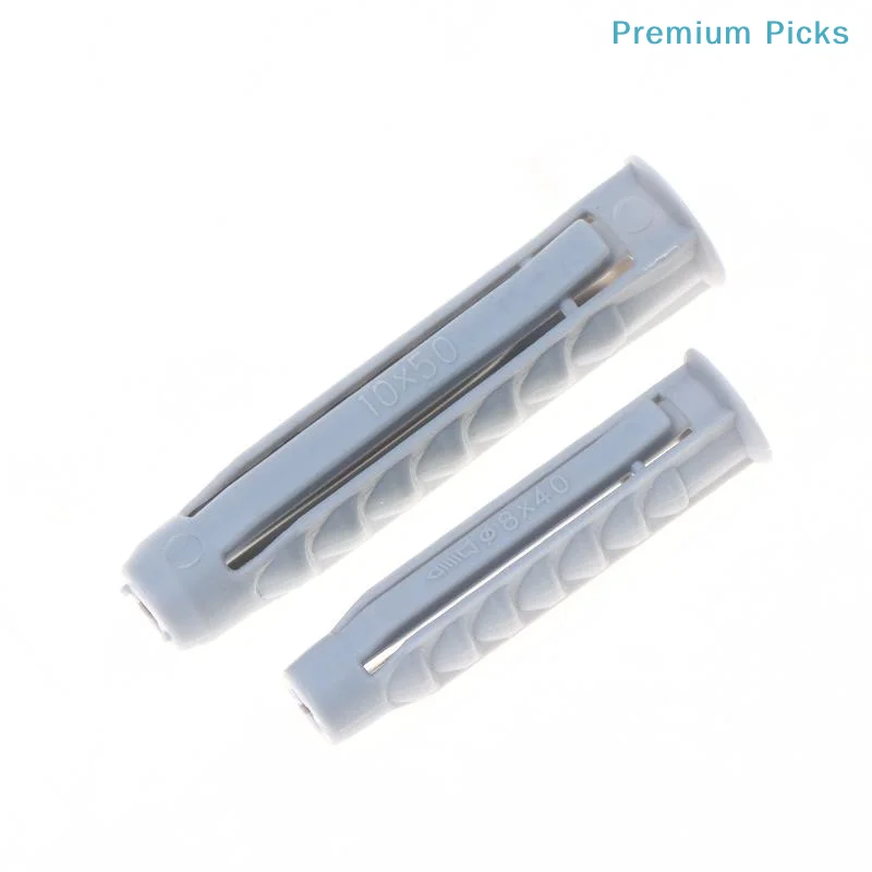 portablePE Plastic Expansion Wall Anchors 50 Pcs Heavy-Duty Pipe Plugs for Shelf Mounting Home Renovation Construction Projects