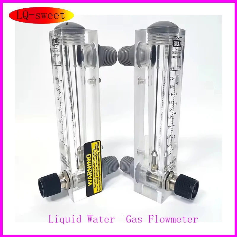 

High-Precision Organic Glass Rotor Floater Panel Type Flow Meter Gauge Liquid Water Gas LZM-15Z 1Pcs