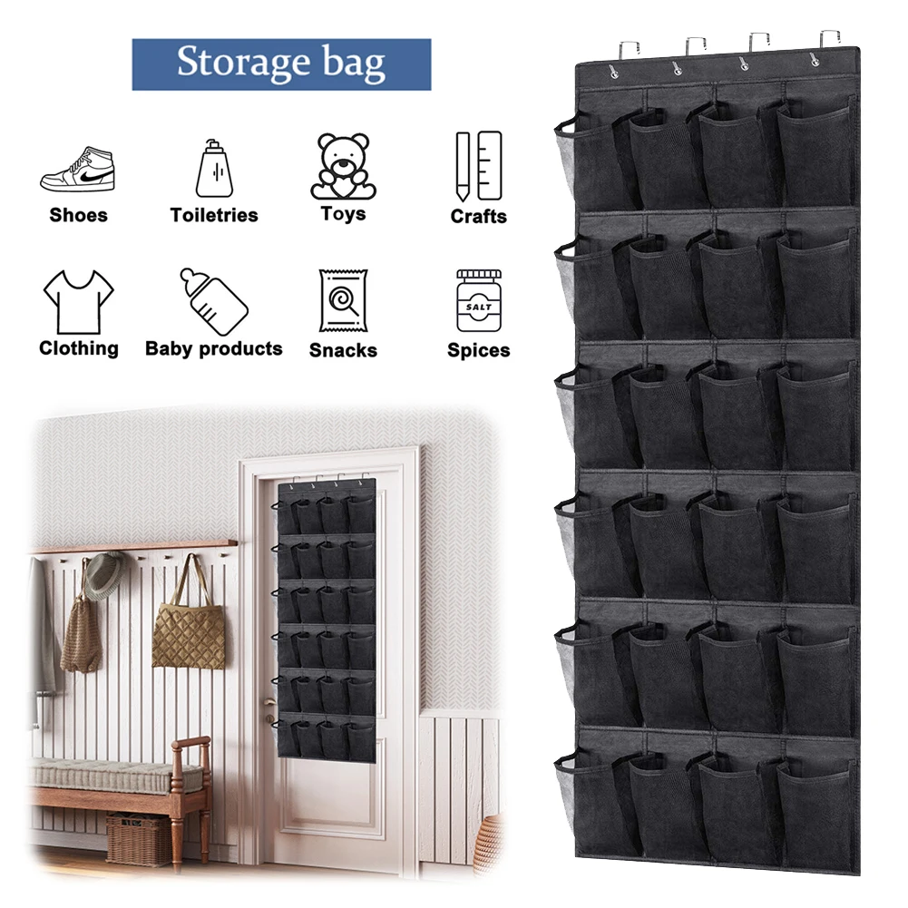 

2 шт. органайзер для обуви над дверью, подвесной органайзер для обуви, 24 кармана, подвесная сумка для обуви, экономящая пространство, сверхмощный для большого обуви