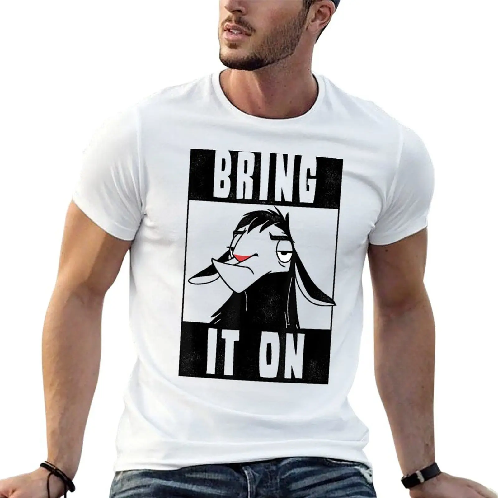 Kuzco Llama Bring It On T-Shirt blue archive designer shirts oversized t shirts for men
