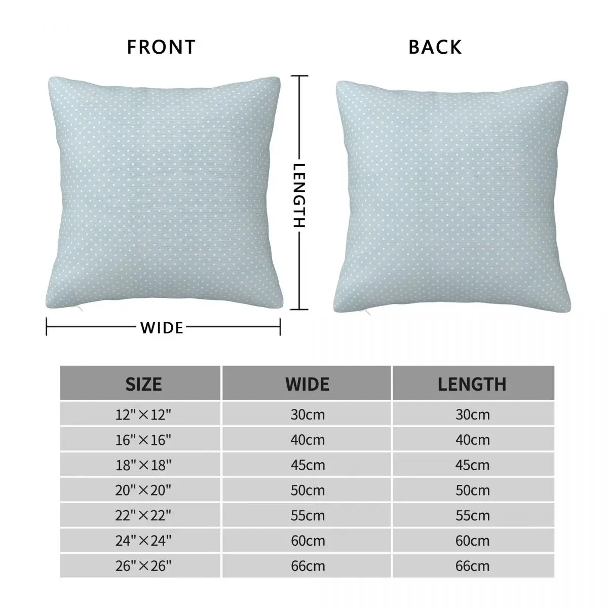 Blue Polka Dots Cottagecore Square Pillowcase Polyester Linen Velvet Pattern Zip Decorative Throw Pillow Case Bed Cushion Cover