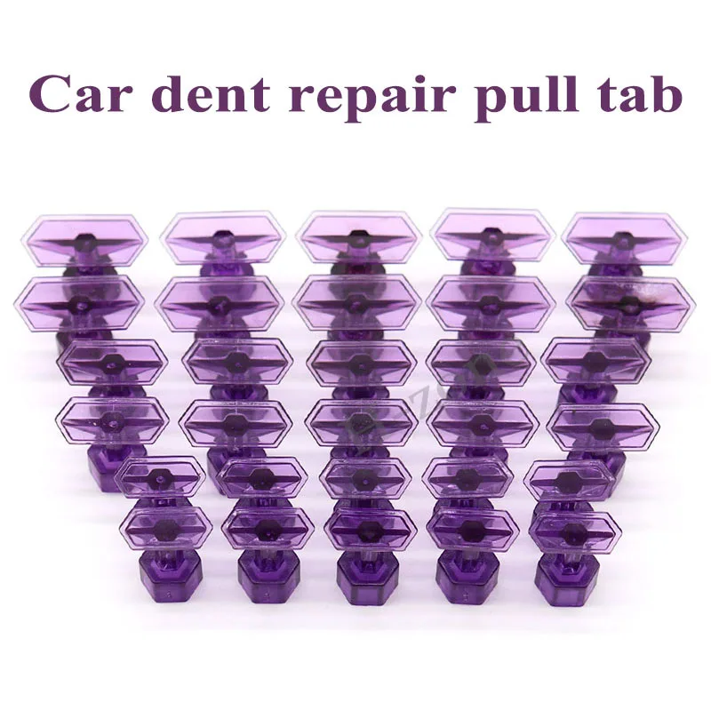 10pcs Glue Tabs Dent Removal Tools Dent Removal Tool Auto Paintless Dent Repair Glue Tabs Auto Maintenance Tools For Car Body 2