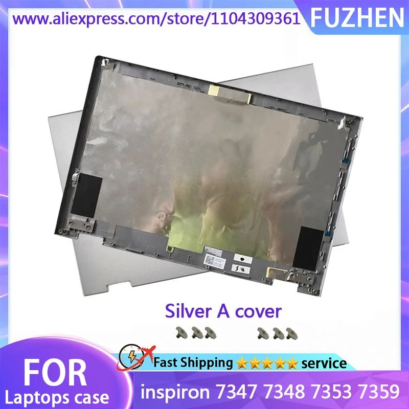 New Cover For Inspiron 7347 7348 7353 7359 LCD Rear Cover/Front Frame/Palm Pad Keyboard/Bottom Cover/hinges Silver
