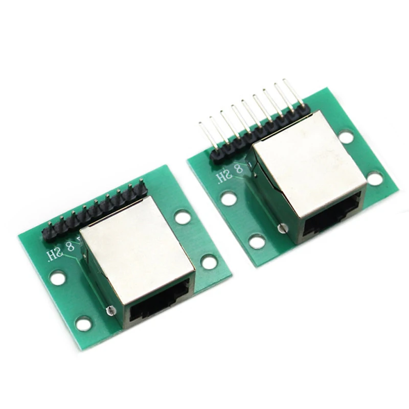 1Pcs RJ45 Adapter Board To XH2.54 Modular Ethernet Connector Adapter Network Interface + Breakout Board + Pin Header
