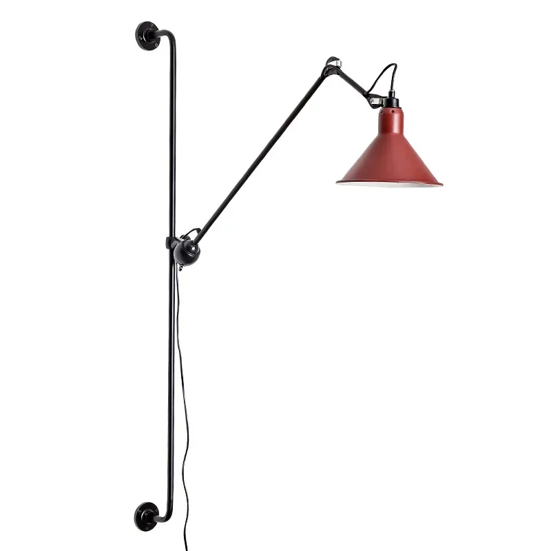 Moderne, minimalistische Wandlampen aus Schmiedeeisen mit langem Arm, LED-Leuchten, drehbar, amerikanisches Schlafzimmer, Küche, Wohnzimmer, Restaurant, Wandlampen