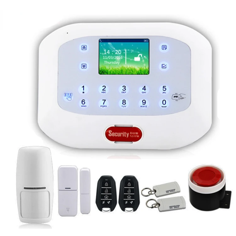 Wireless Wired GSM SMS Home House Security Intruder Alarm System +Door Sensors+Motion Sensors+Remote Controller