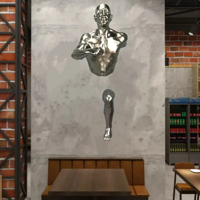 YAO 3D FRP sculpture through the wall figure wall decoration pendant indoor and outdoor tooling jewelry