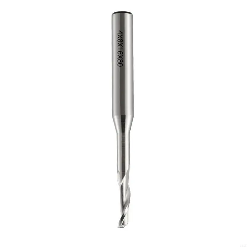 HSS Single Flute Spirals End Mill ความแม่นยำบิตบิตสำหรับอลูมิเนียมและโลหะตัดโลหะเครื่องมือตัดตัด 8 มม. Shanks Y4QC