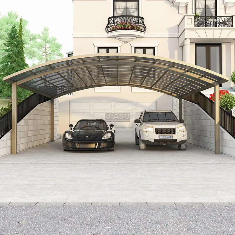 Customized Mobile Carport  Arched Roof Aluminum Shelter Car Garage  Outdoor Parking Port Sun Shed Warehouse Pergola