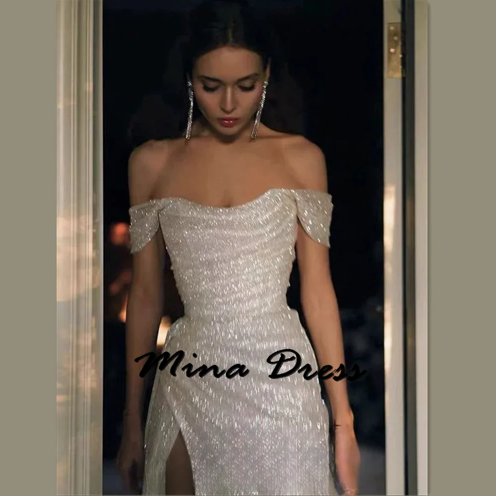 

Mina Customized Backless Graduation Dress Es One Shoulder Luxurious Women's Evening Dresses for Formal Occasions Strapless Slit