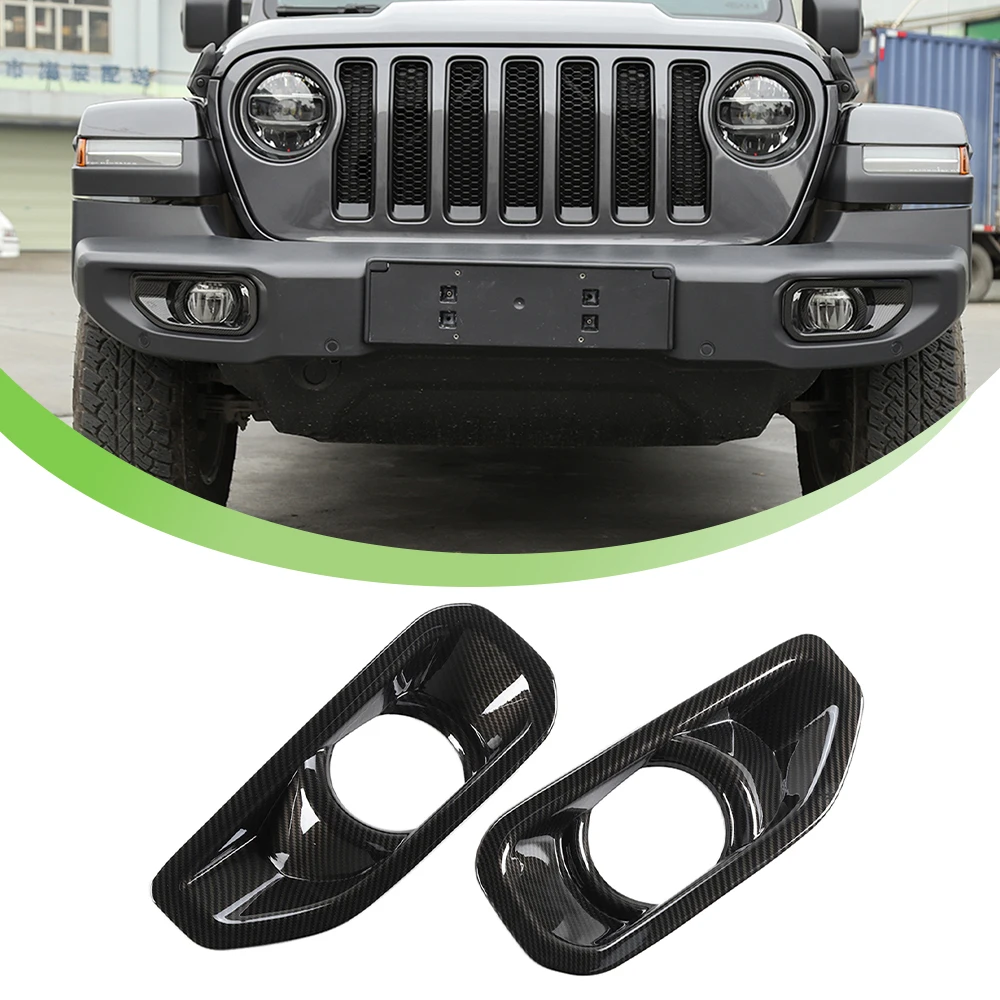 Car Front Fog Light Decoration Trim Cover for Jeep Wrangler JL JT Gladiator 2018 2019 2020 2021 2022 2023 Exterior Accessories