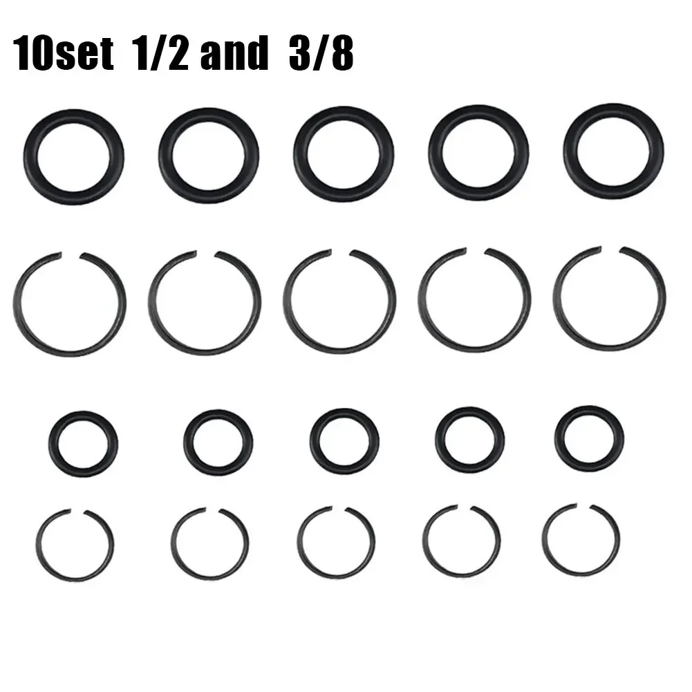 10 مجموعات حلقات التجنيب مع O-حلقة ل هوائي 3/8 "1/2" القياسية تأثير وجع المقبس التجنيب خواتم