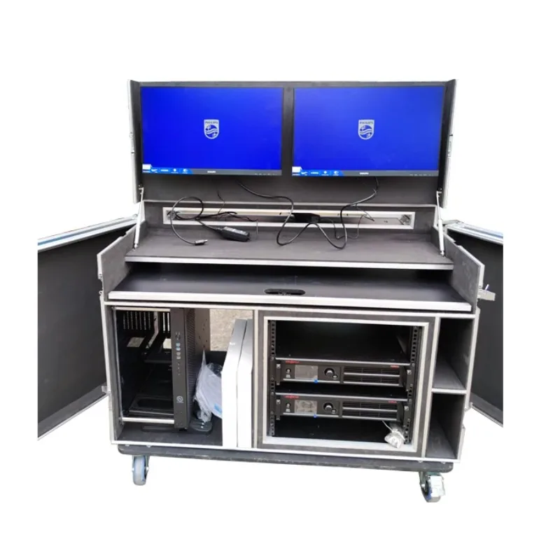 

Stage Professional Audio Flight case Work Station Box Aluminium Audio Speaker case