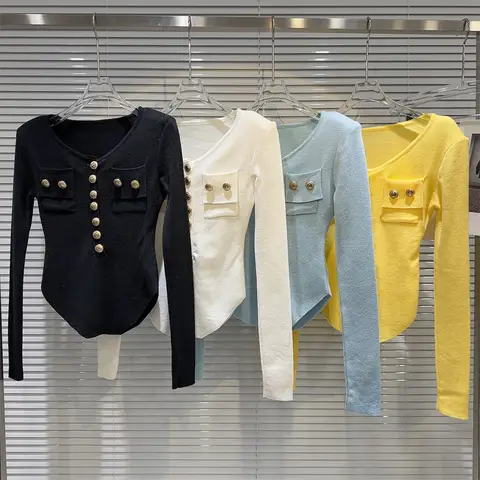 슬림핏 셔츠 슬림핏 긴팔 라운드넥 숏 스타일 가을 신상 한국 스타일 반 오픈 칼라 캐주얼 다용도 슬림핏 숏 스타일 셔츠 상의 블라우스 셔츠